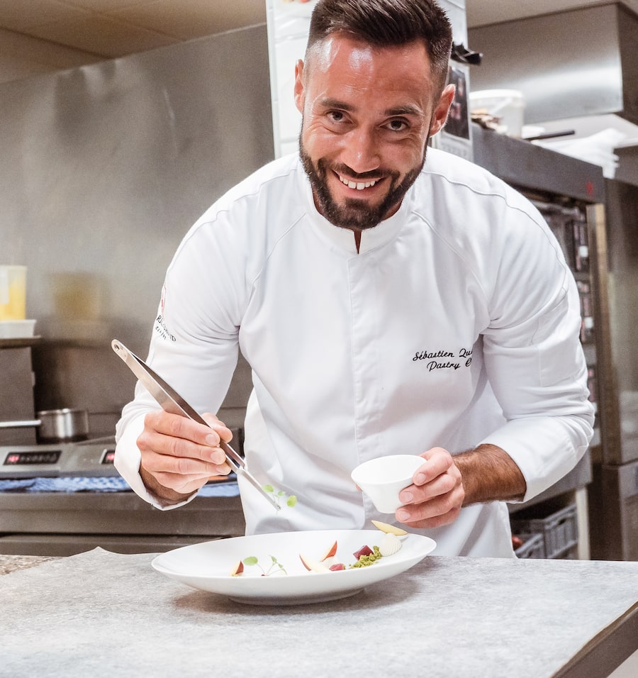 Chef-PÃ¢tissier SÃ©bastien Quazzola, Restaurant Le Jardin, Hotel Le Richemond, Genf - 9. August 2018 - Copyright Olivia Pulver